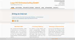 Desktop Screenshot of hs-onlinemarketing.de