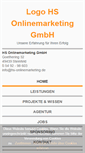 Mobile Screenshot of hs-onlinemarketing.de